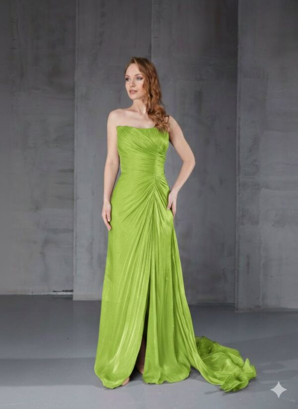 Rochie lungă elegantă cu cupe push-up, corset și fermoar ascuns la spate, stil elegant, pentru evenimente – Cod 3191