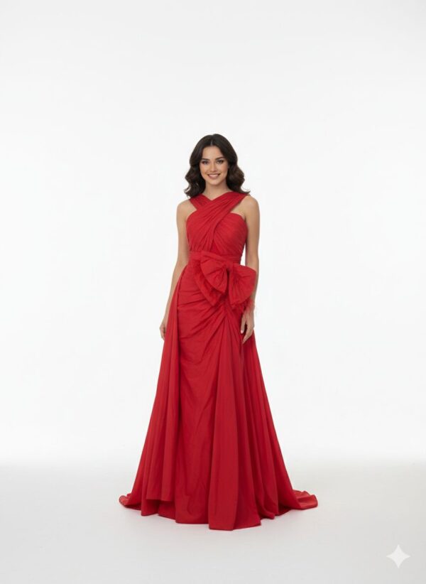 Rochie lungă elegantă cu cupe push-up, corset și fermoar ascuns la spate, stil elegant, pentru evenimente – Cod 2771