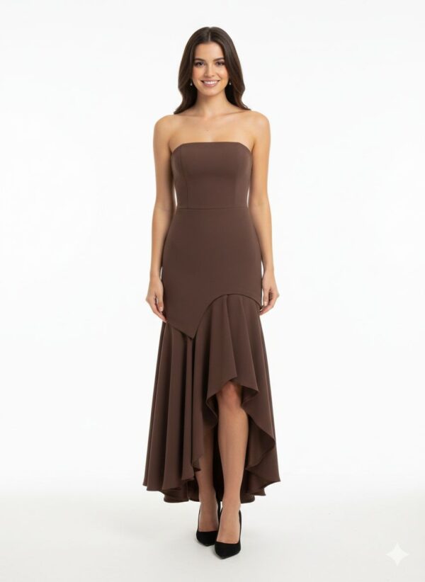 Rochie lungă elegantă cu cupe push-up, corset și fermoar ascuns lateral, stil elegant, pentru evenimente – Cod 5287