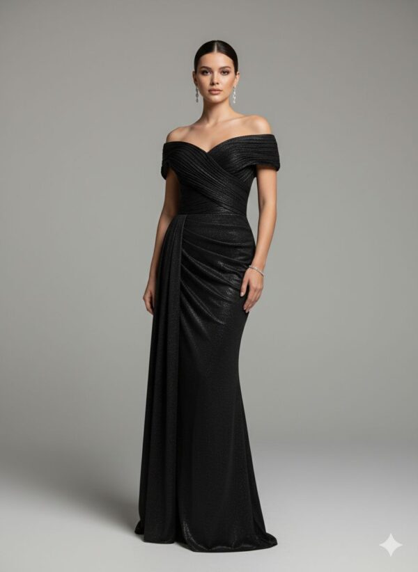 Rochie lungă elegantă cu cupe push-up, corset și fermoar ascuns la spate, stil elegant, pentru evenimente – Cod 9781