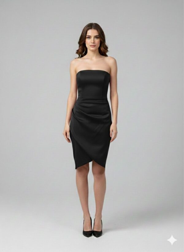 Rochie scurtă elegantă cu cupe push-up, corset și fermoar ascuns la spate, stil de ocazie, pentru evenimente – Cod 8449