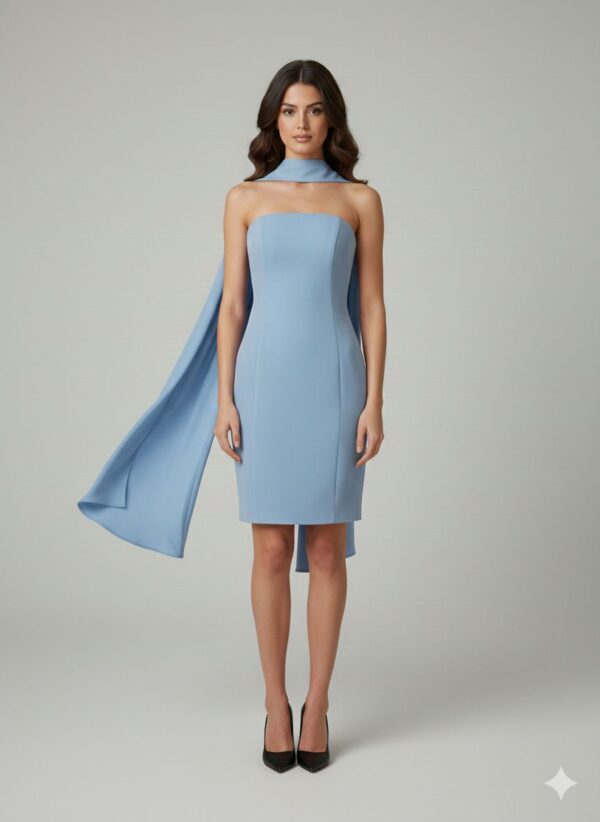 Rochie scurtă elegantă cu cupe push-up, corset și fermoar ascuns la spate, stil de ocazie, pentru evenimente – Cod 8448