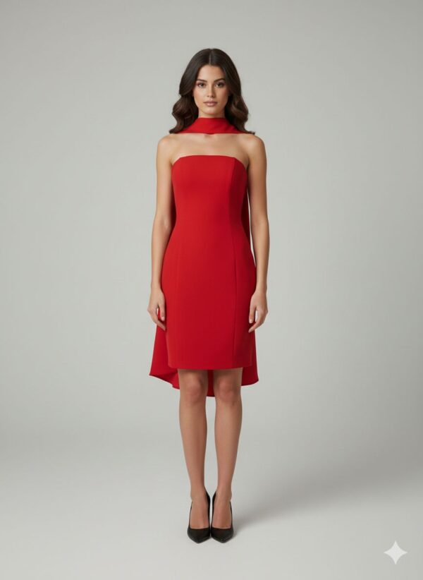 Rochie scurtă elegantă cu cupe push-up, corset și fermoar ascuns la spate, stil de ocazie, pentru evenimente – Cod 8448