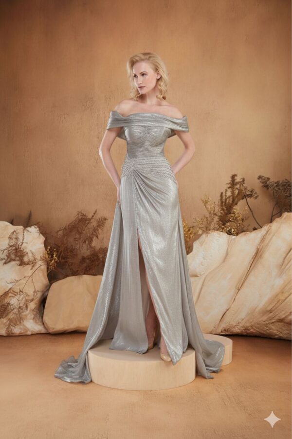 Rochie lungă de seară cu cupe push-up, corset și fermoar ascuns la spate, stil de seară, pentru evenimente – Cod 3136