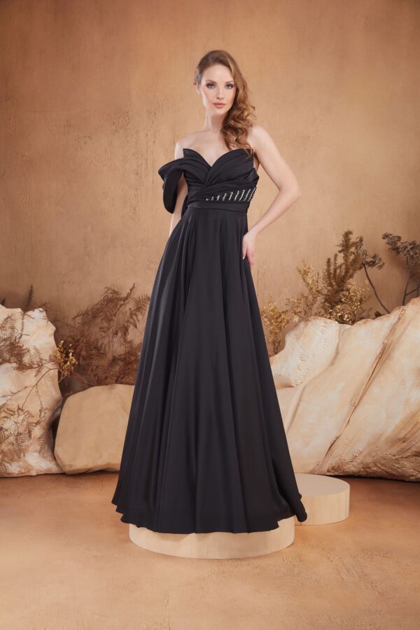 Rochie lungă de seară cu cupe push-up, corset și fermoar ascuns la spate, stil de seară, pentru evenimente – Cod 3218